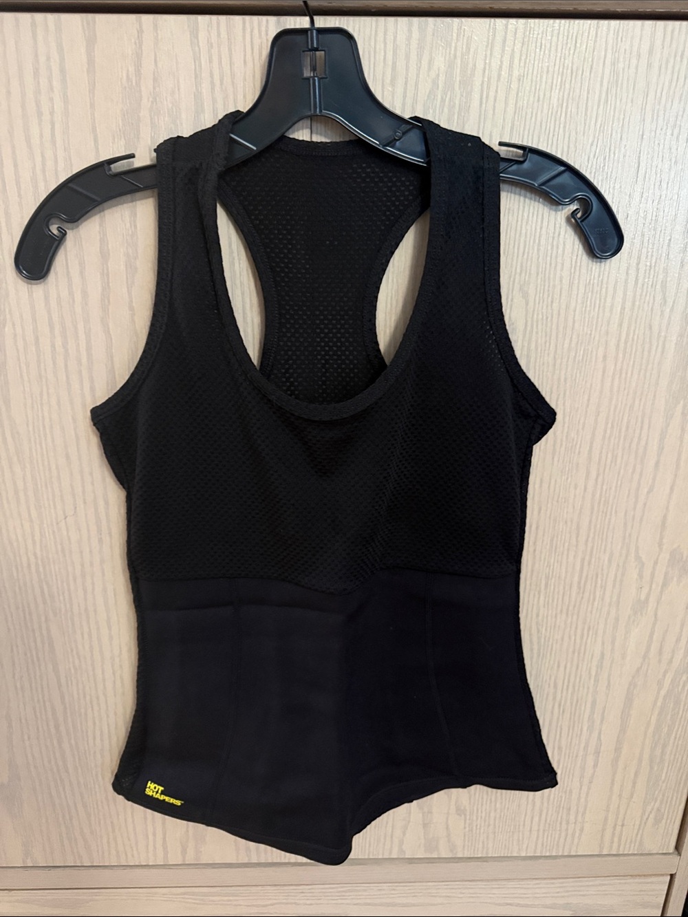 Hot Topic Black Racerback Mesh-Panel Tank Top